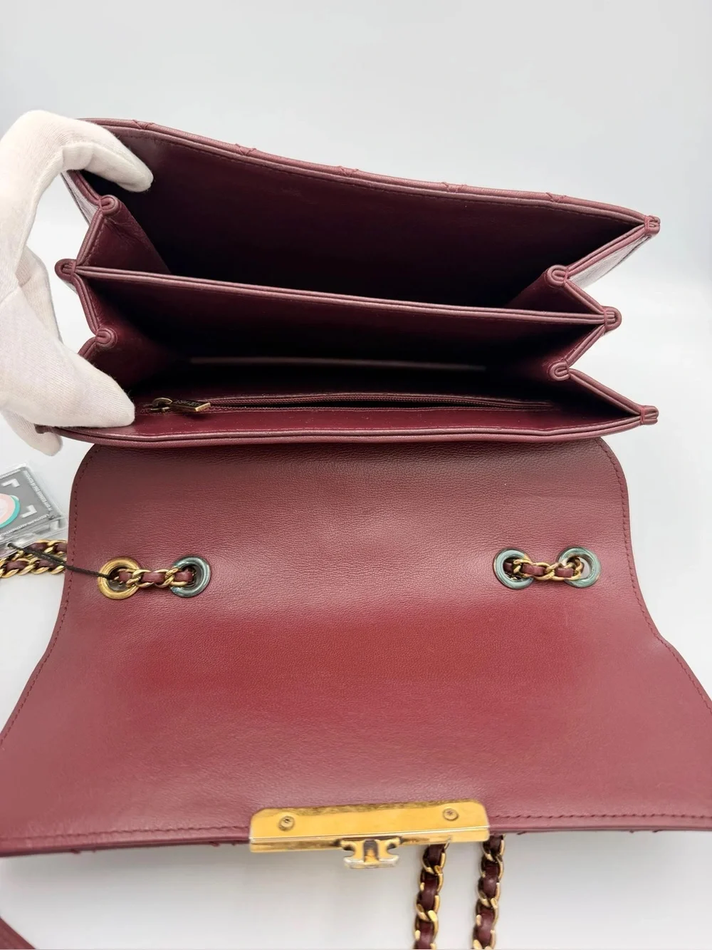 Chanel Beauty Lock Quilted Flap — Burgundy